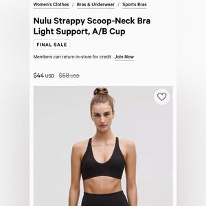 LULULEMON Nulu Scrappy Scoop Neck Bra NWT